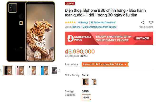 Bphone B86 giảm giá 3 triệu đồng - Ảnh 2.