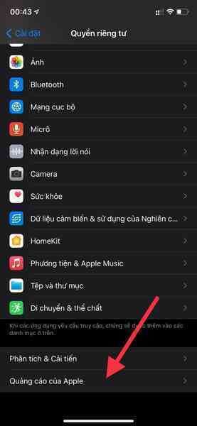 Cách chặn theo dõi quảng cáo trên iPhone