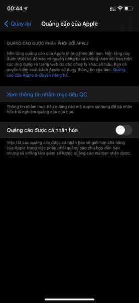 Cách chặn theo dõi quảng cáo trên iPhone