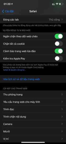 Cách chặn theo dõi quảng cáo trên iPhone