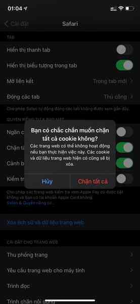 Cách chặn theo dõi quảng cáo trên iPhone