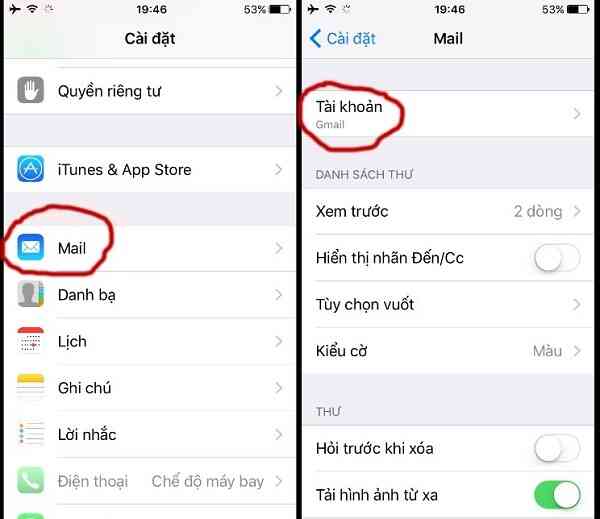 Cách đăng xuất Gmail trên iPhone