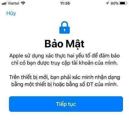 Hướng dẫn bảo mật Apple ID 2 lớp