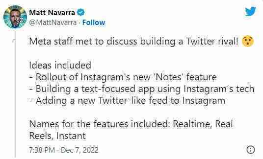 Meta đang âm mưu thay thế Twitter