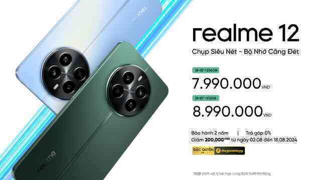 realme 12 ra mắt chính hãng: Thiết kế đẹp, camera 50MP chất lượng cao, pin 5000mAh, có bản 512GB, giá từ 7,99 triệu đồng- Ảnh 3.