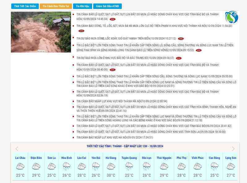 Hướng dẫn cập nhật liên tục thông tin cảnh báo thiên tai trên toàn quốc- Ảnh 2.